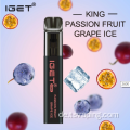 Iget King 2600 Puffs Elektronischer Zigaretten -Top Verkauf